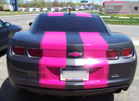 Custom Racing Stripes designed and applied to a customers 2011 Chevy Camaro